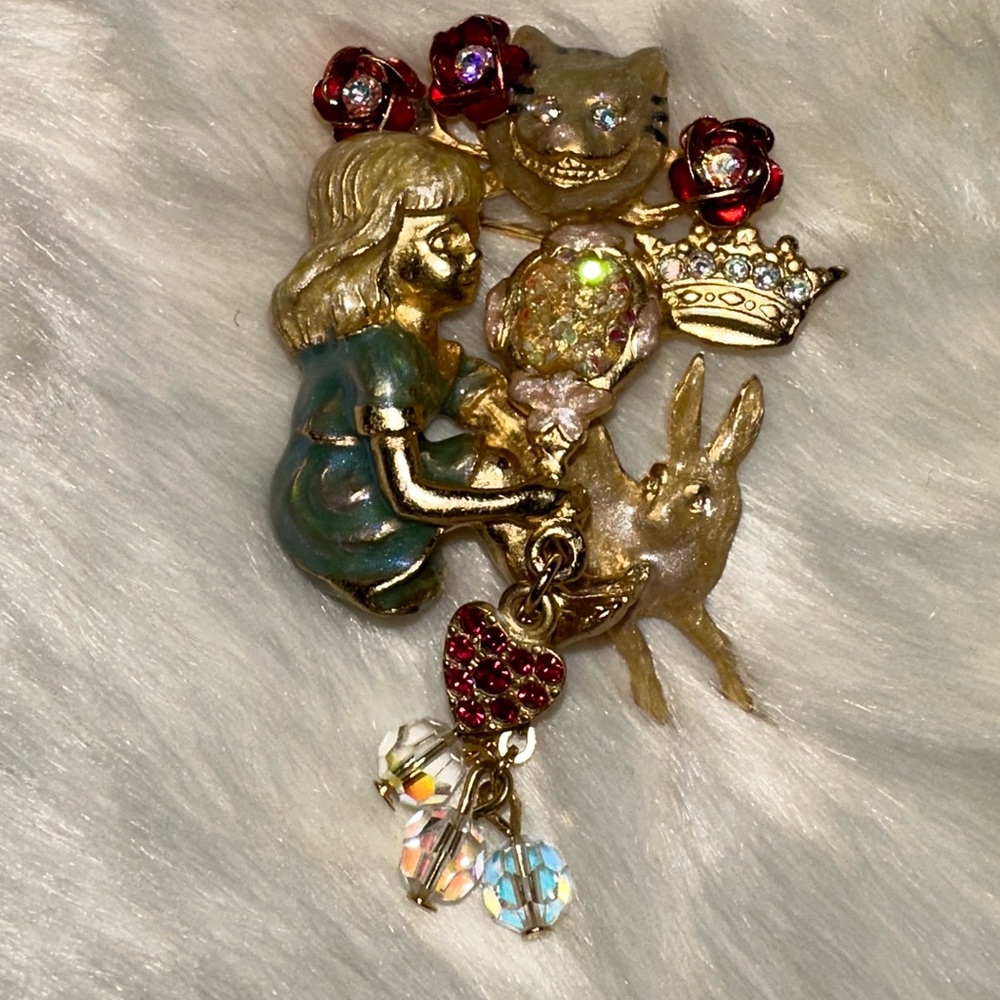 Kirks Folly Alice in Wonderland Brooch